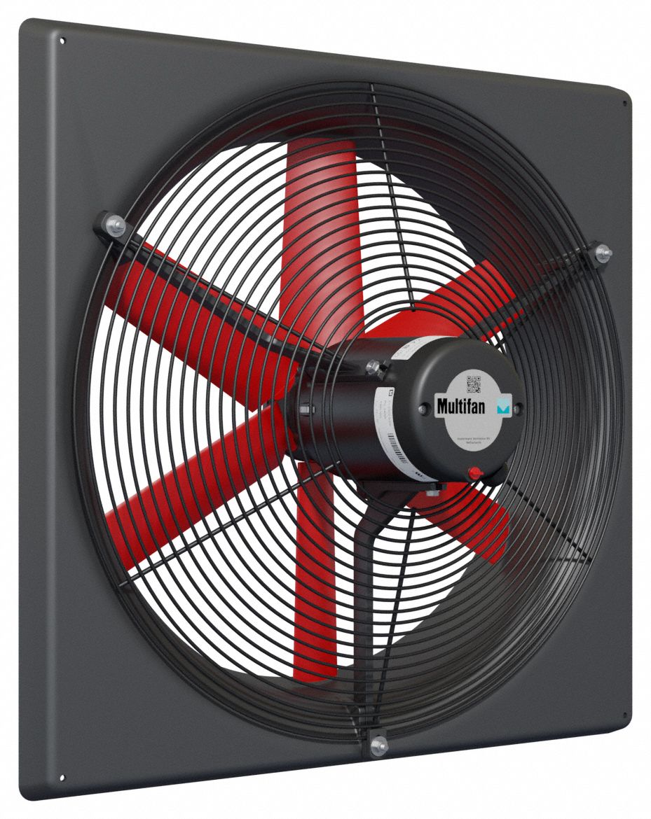 EXHAUST FAN, DIRECT DRIVE, 20 IN BLADE, ¼ HP, 4,920 CFM, 240V AC, 1 PH, TOTALLY ENCLOSED