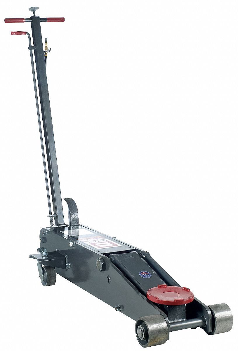 Gray Heavy Duty Steel Air Hydraulic Service Jack With Lifting