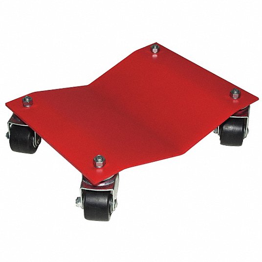 Auto Dolly: Std Duty, 3,000 lb Lifting Capacity, 12 in x 16 in x 3 in, 1 11/16 in x 2 in Tire Size