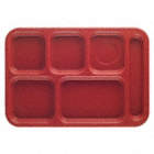 TRAY,W/ COMPARTMENTS,10X14,CRANBERRY