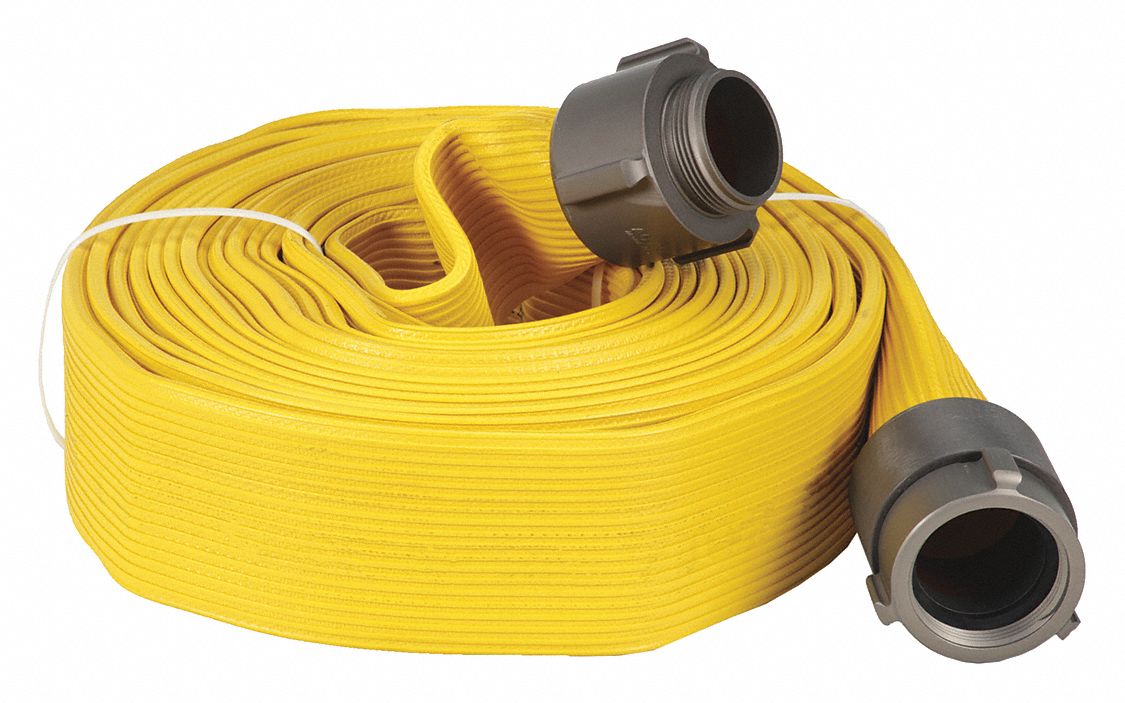 JAFRIB SUPPLY LINE FIRE HOSE,50 FT. L,YELLOW - Fire Hoses - WWG11N802