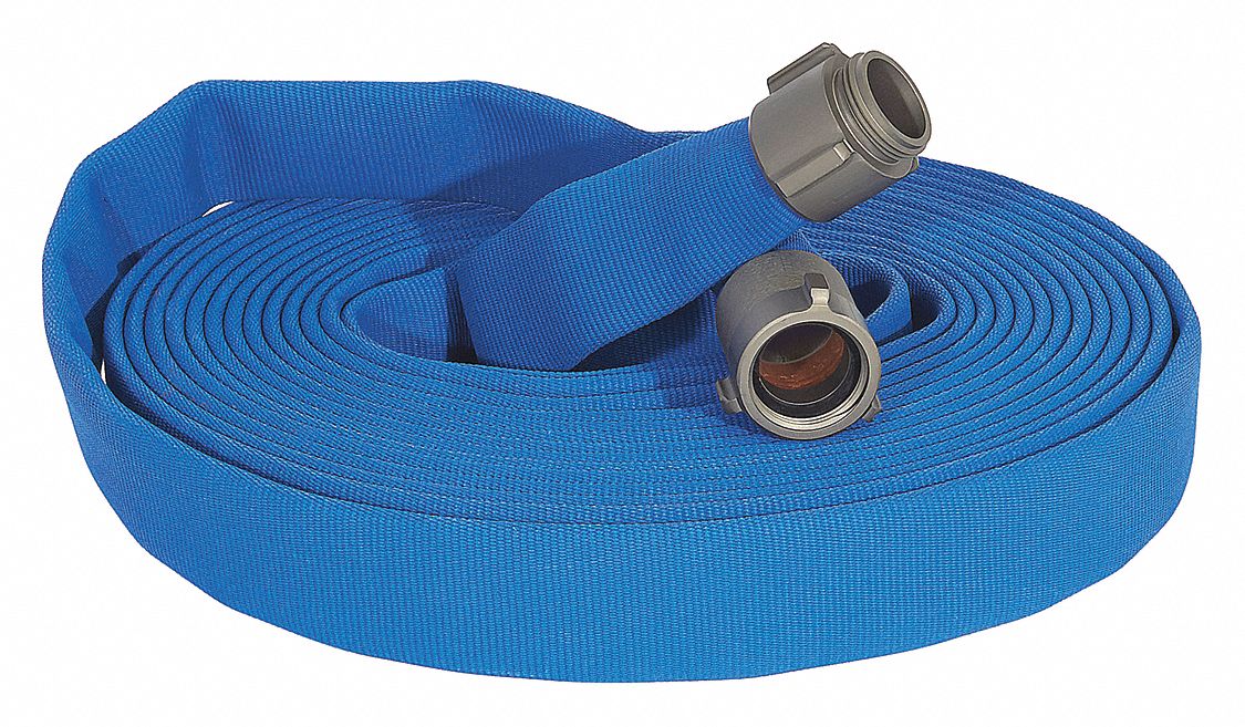 Attack Line Fire Hose,Rubber,100 ft. L