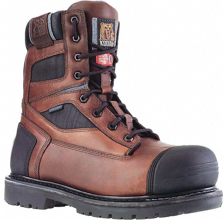 kodiak waterproof leather boots with cozy lining