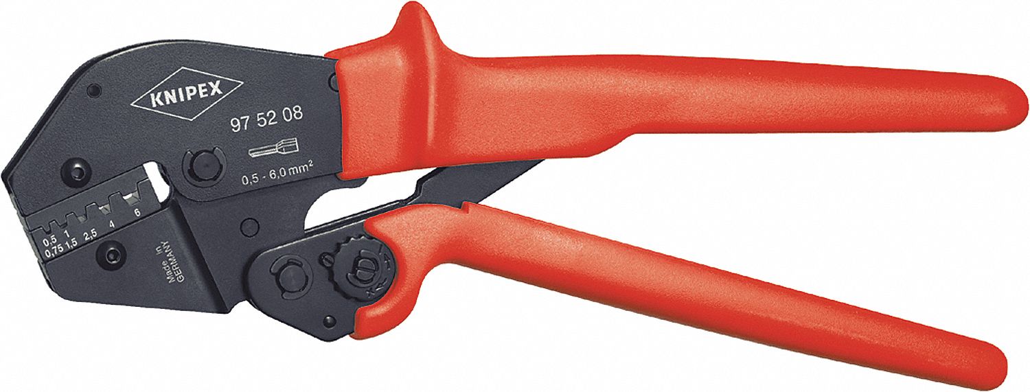 CRIMPER, INSULATED SINGLE FERRULES/NON-INSULATED SINGLE FERRULES, TRAPEZOID CRIMP, 24 AWG