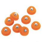 REPLACEMENT SPIKES, FOR 0A8000 ICE CLEATS, PRESS-IN, ORANGE, STEEL, PK 12