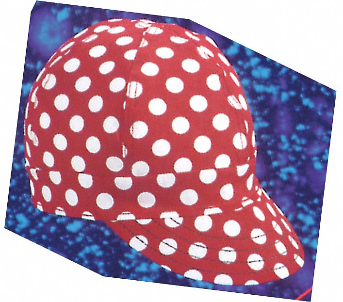 CAP RED W/WHITE POLKA DOT 7-1/8