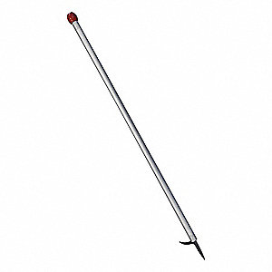 STRAIGHT PIKE POLE & HOOK, W/ 1 1/4 IN DIE SET, 12 FT, ANODIZED CARBON STEEL