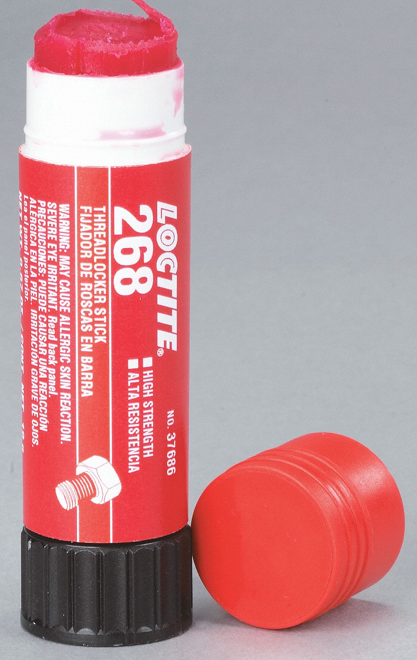 HIGH-STRENGTH THREADLOCKER, 268, RED, NO-DRIP, 0.67 OZ, STICK, HIGH STRENGTH