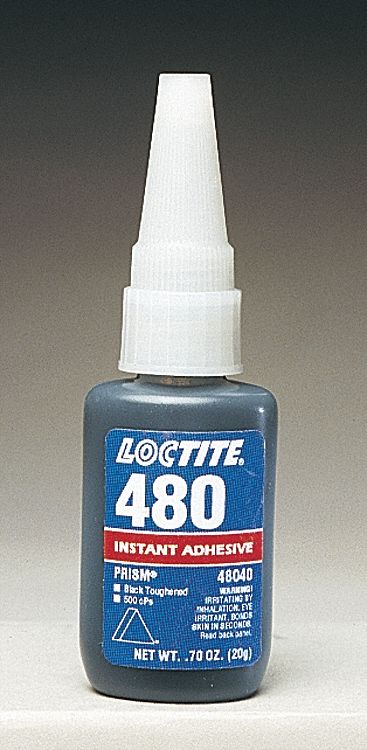 Loctite 48040 Black 480 Prism Instant Adhesive, Toughened, 0.7 oz., 20 g