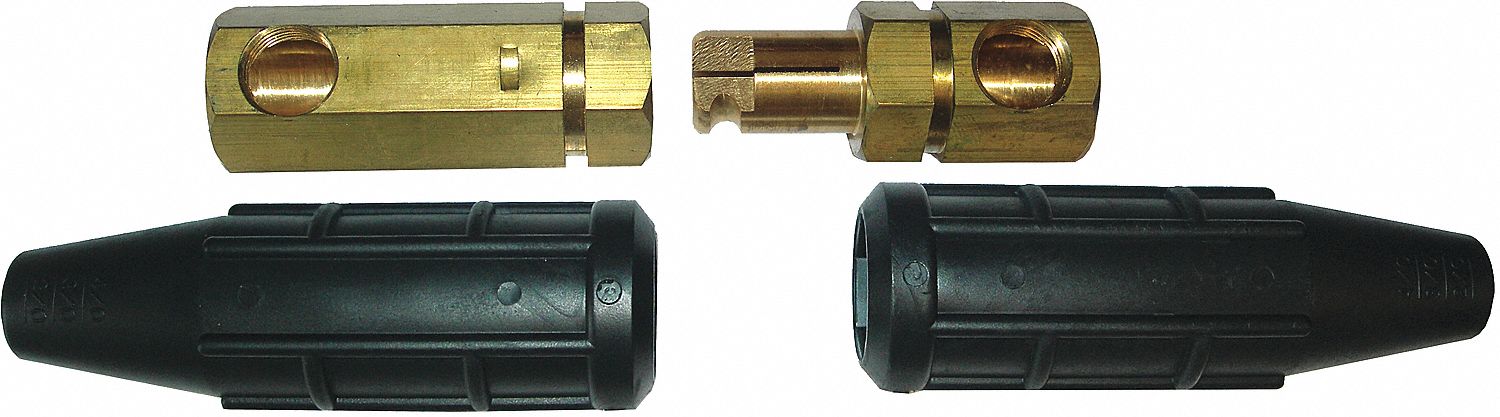 MALE END CABLE CONNECTOR FOR 4-4/0 WELDING CABLE, CABLE CONNECTION SINGLE OVAL POINT SCREW