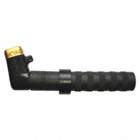 ELECTRODE HOLDER, ARC WELDING, TWIST-TYPE/SECURE CABLE 3/0/400AMP/1/4 IN ELECTRODE, BRASS