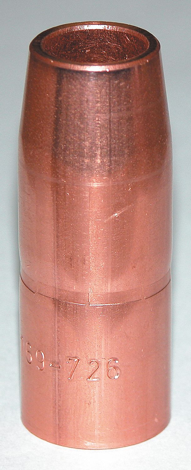 NOZZLE INSULATOR, MILLER, SLIP-ON, SZ 5/8 IN, BORE DIA 5/8 IN (15.88 MM), COPPER