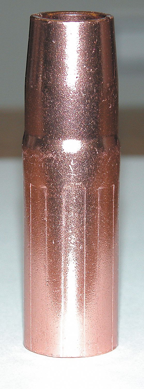 SELF-INSULATED NOZZLE, TWECO, THREADED, SZ 3/8 IN, BORE DIA 5/8 IN (15.88 MM), COPPER