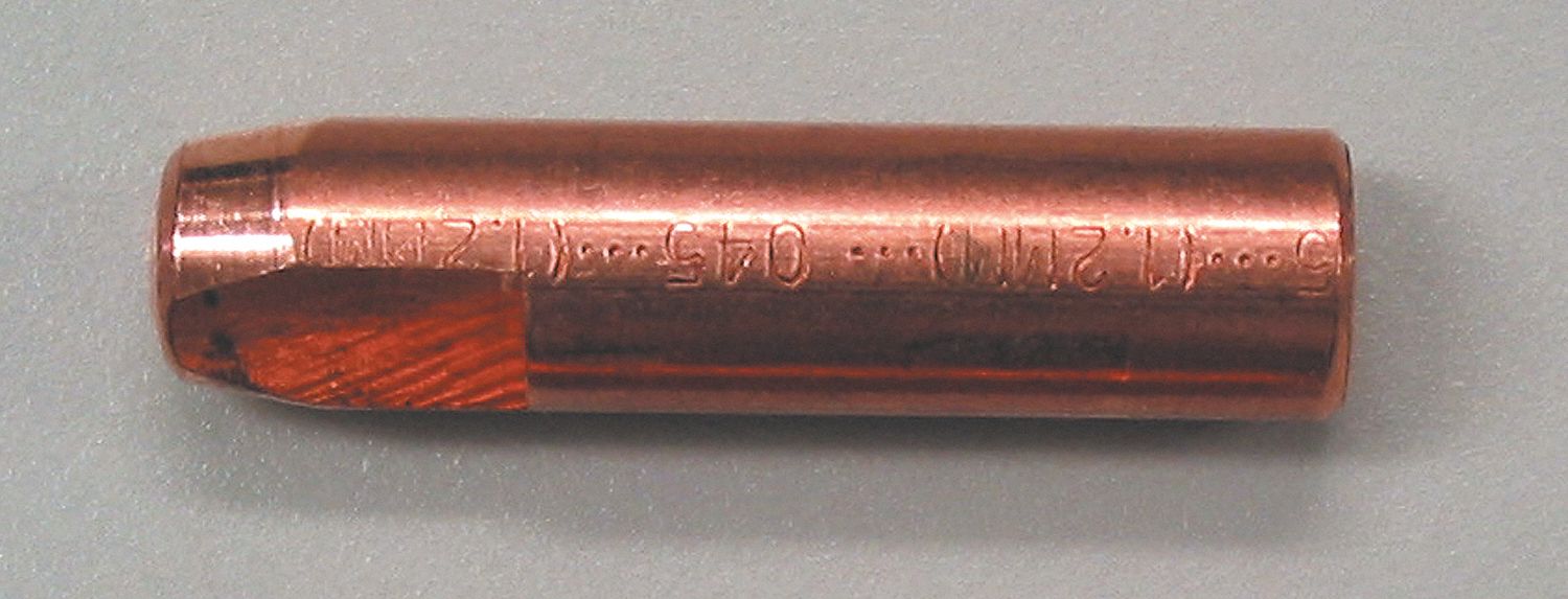 CONTACT TIP, 7400 SERIES, BERNARD, SZ 0.045 IN, TIP INSIDE DIA 0.056 IN, COPPER