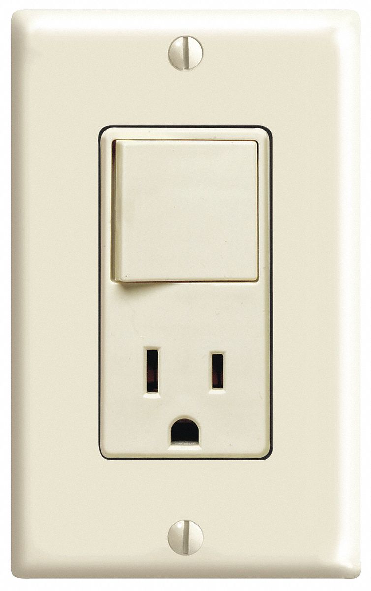 SWITCH SINGLE POLE/RECEPTACLE IVORY