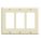 COVER PLASTIC 3-GANG IVORY