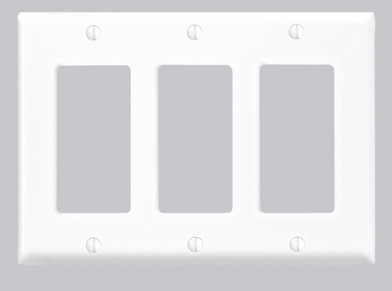 COVER PLASTIC 3-GANG WHITE