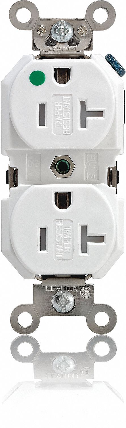 RECEPTACLE TR HOSP GRD 20A GRAY