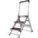 SAFETY STEP LADDER W BAR, FOLDABLE, 2 STEP, 300 LB CAPACITY, BLACK/GREY, 2 FT 7 IN H, ALUMINUM