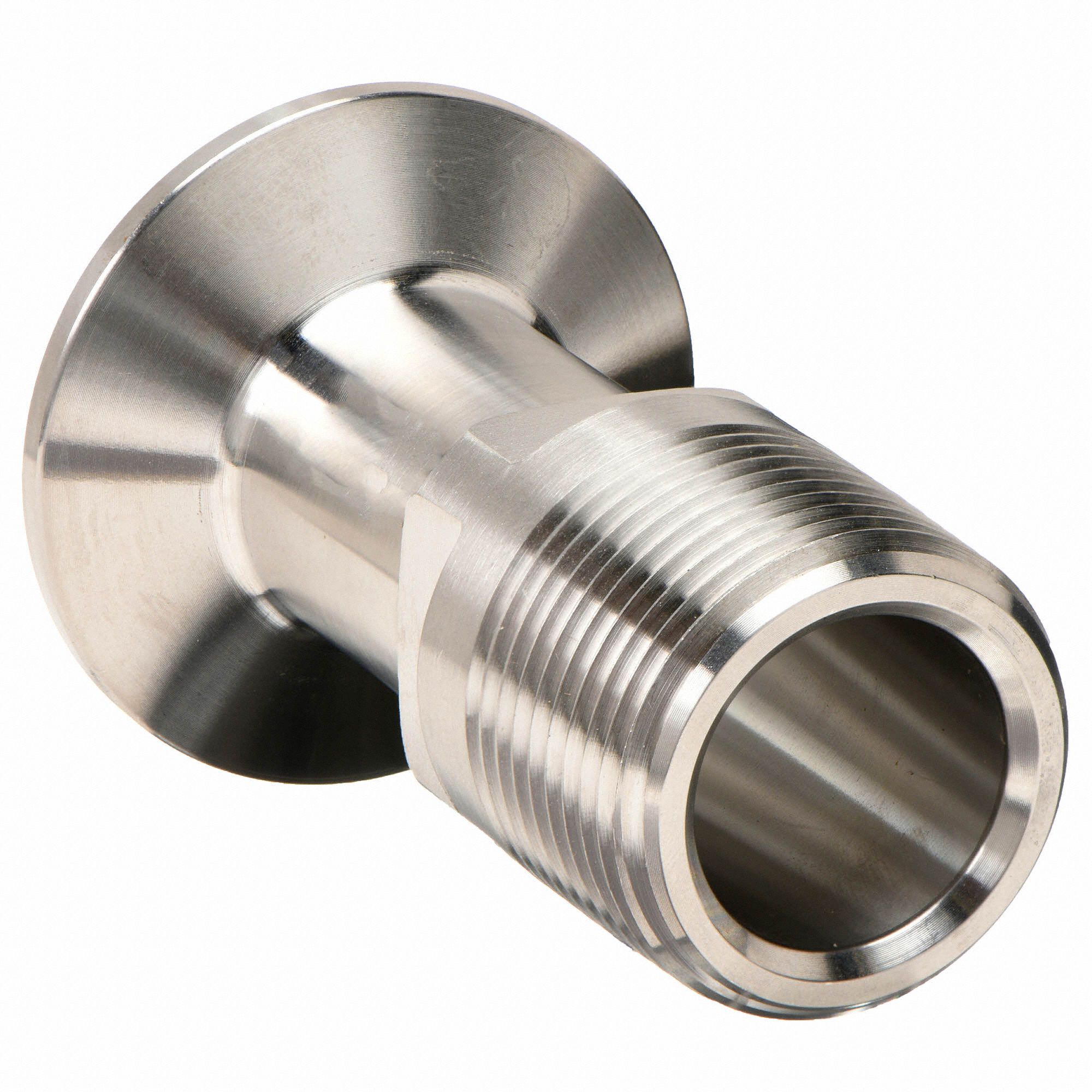 GRAINGER APPROVED Male Adapter, 1 1/2 in Tube Size, Adapter, T316L Stainless Steel, Clamp x MNPT