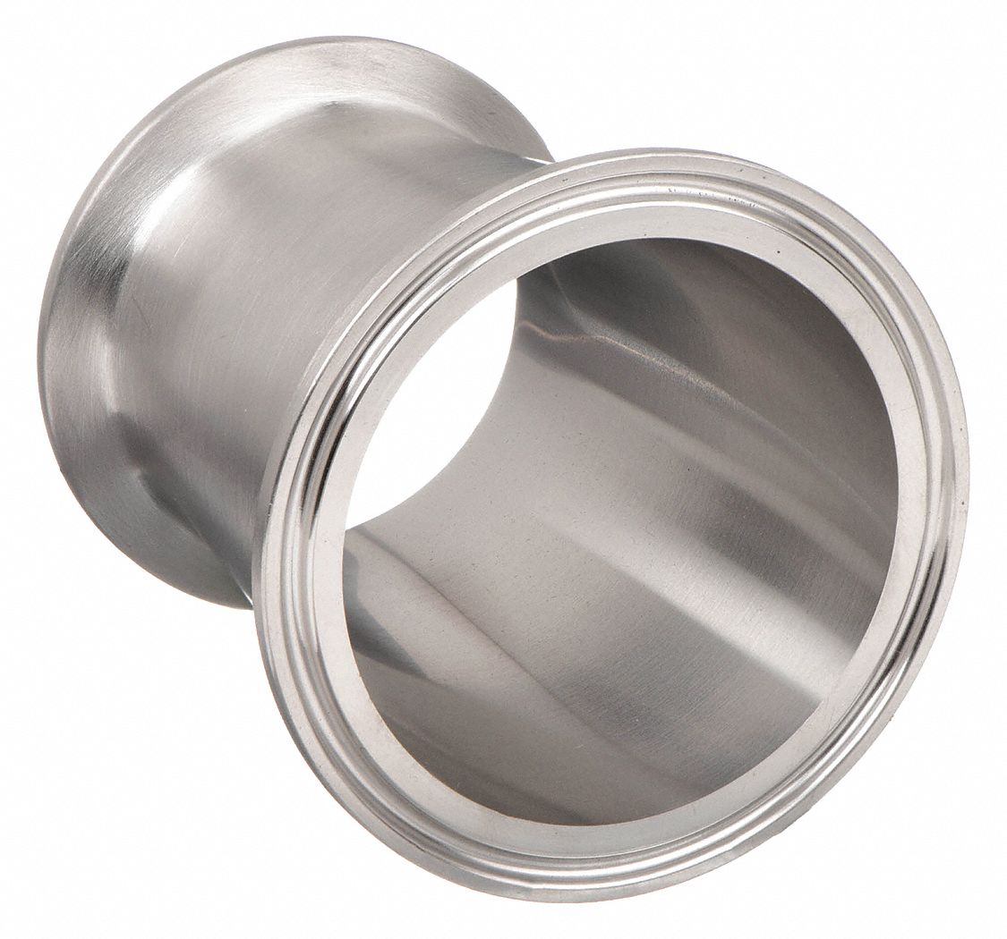 CONCENTRIC REDUCER: 304 STAINLESS STEEL, CLAMP X CLAMP, 3 IN X 1½ IN TUBE OD