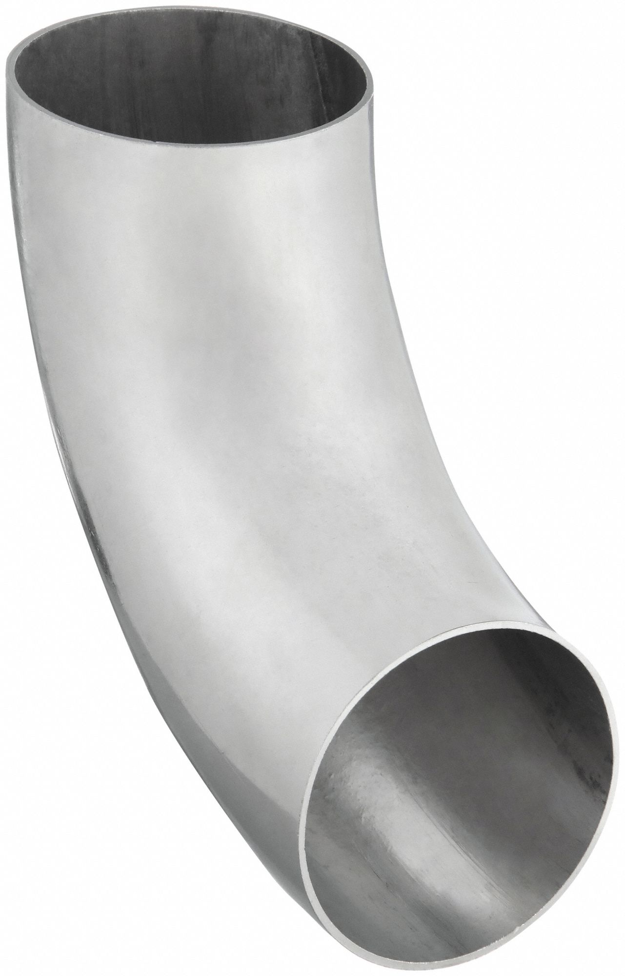 Sanitary Fitting Elbow: 90° Short Tangent Elbow, 2 1/2 in OD x 2 1/2 in OD Size, 304 Stainless Steel