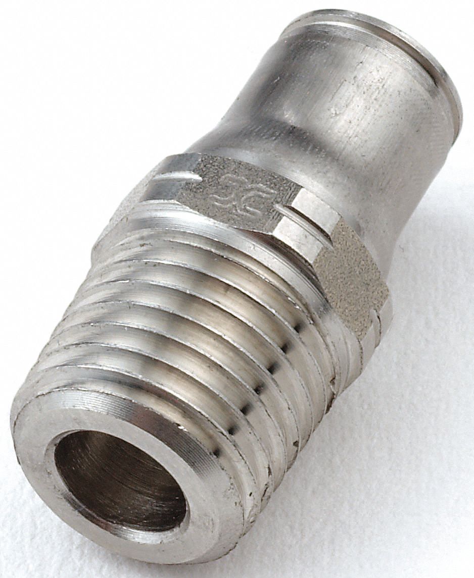 CONNECTOR MALE SS 8 MM ODX3/8 BSPT