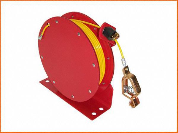 LIND EQUIPMENT REEL STATIC GROUND 50FT W/CLIP - Terminated Bonding and  Grounding Wire - LNDML2930Y50