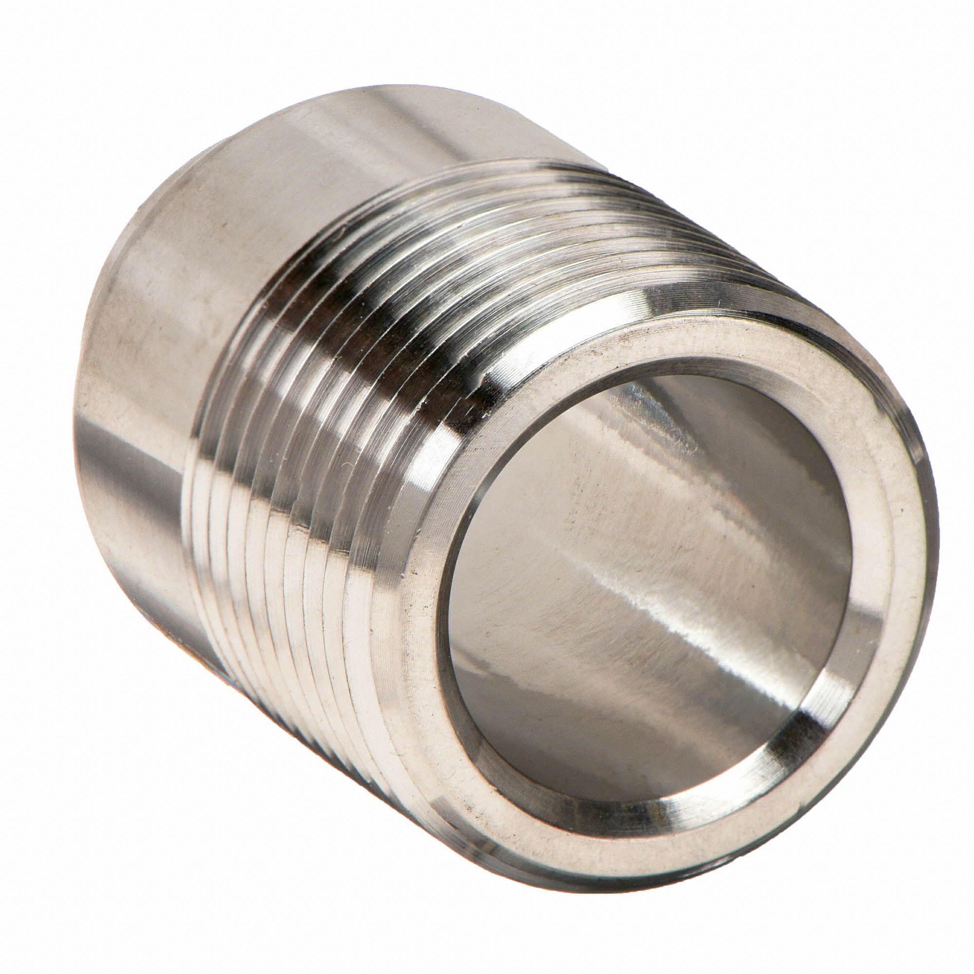 GRAINGER APPROVED T304 Stainless Steel Male Adapter, MNPT x Butt Weld