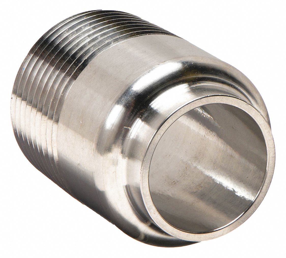 APPROVED VENDOR MALE ADAPTER: 304 STAINLESS STEEL, MNPT X BUTT WELD, 1½ ...