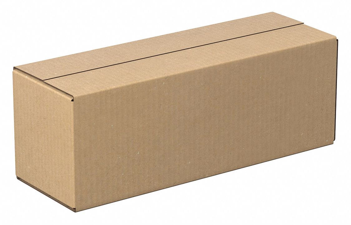 Shipping Box: 12 in Inside Lg, 4 in Inside Wd, 4 in Inside Ht, 32 ECT - Long, Single Wall