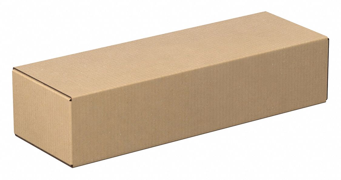 GRAINGER APPROVED Shipping Box, Long, Single Wall, 18x6x4 in Inside