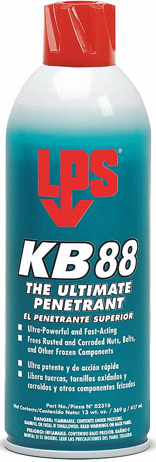 KB 88 THE ULTIMATE PENETRANT, AEROSOL, FLASH POINT 151 ° F/66 ° C, 369 G, CAN