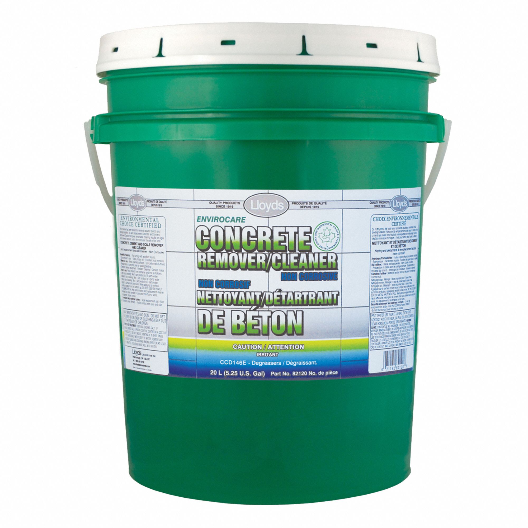 NET/DÉCAPANT À BÉTON,BIODÉGRAD,LIQ,NON CORROSIF,S/ ACIDES,CLAIR/AMBRE,20 L