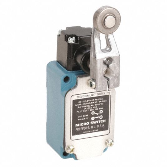 HONEYWELL MICRO SWITCH General Purpose Limit Switch: 1NC/1NO, 10A @ 480V,  Rotary, Side, Surface