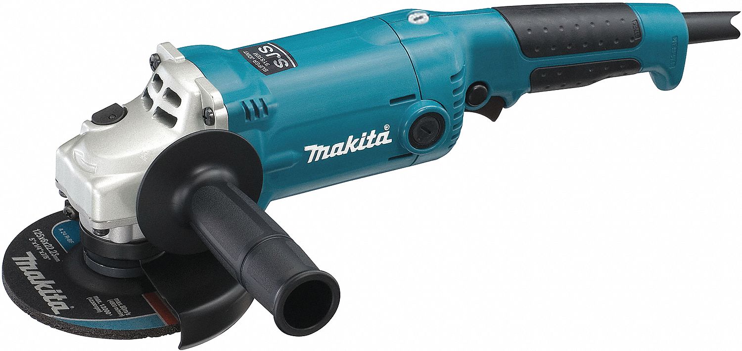 ANGLE GRINDER, CORDED, 120V/12.5A, 5 IN DIA, TRIGGER, ⅝