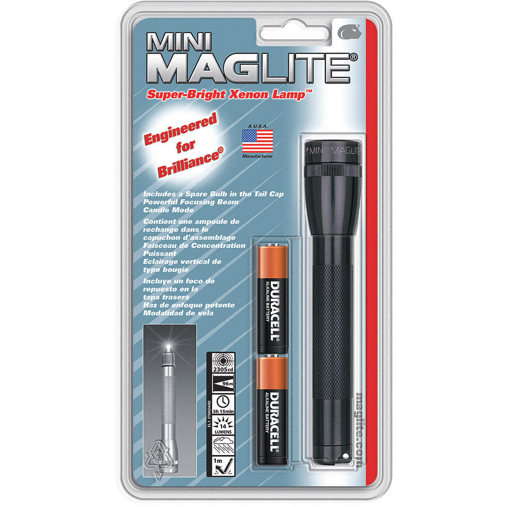 MAGLITE M2A11LK Industrial Mini Flashlight,Incand,Blue