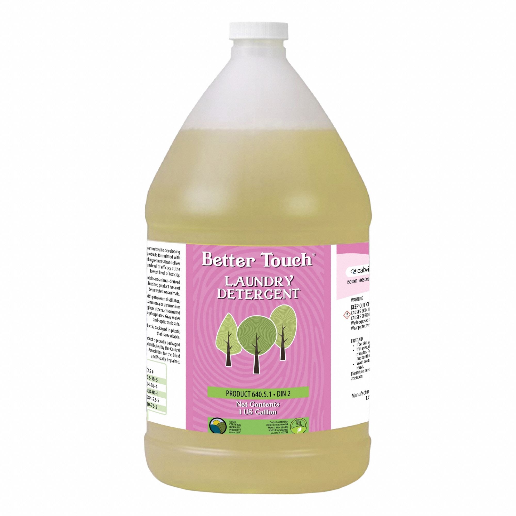 Liquid Laundry Detergent Jug 1 gal PK4