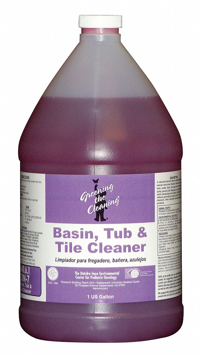 Bathroom Cleaner: Jug, 1 gal Container Size, Concentrated, Liquid, 4 PK