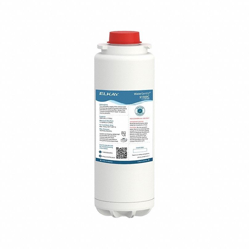 ELKAY 51300C Filter Cartridge,Water Cooler,1.5 GPM 11U265