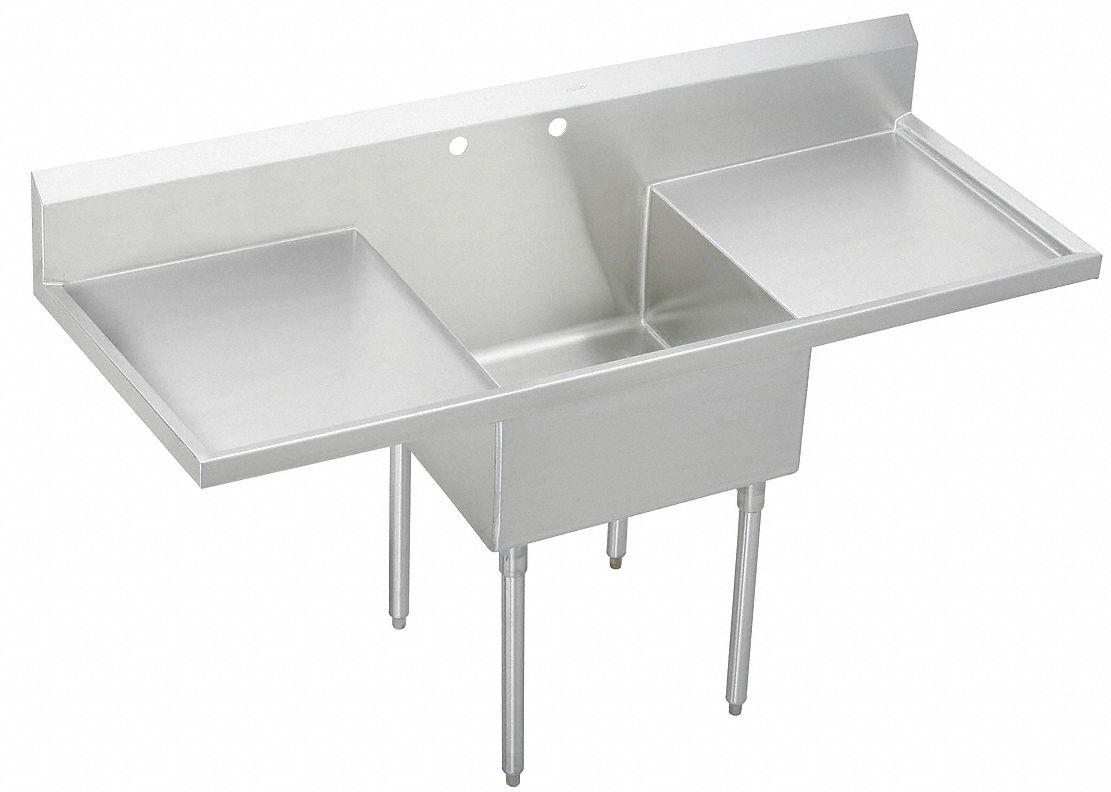 Stainless Steel Scullery Sink Without Faucet 14 Gauge Floor Mounting Type