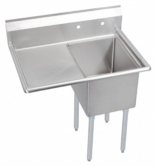 ECONOMY SERIES SINK: ELKAY, 36 IN WORK SURFACE H, 43¾ IN H, 36½ IN L, FLOOR