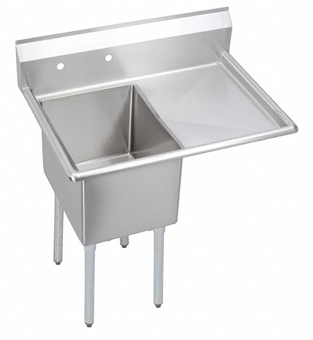 ECONOMY SERIES SINK: ELKAY, 36 IN WORK SURFACE H, 43¾ IN H, 36½ IN OVERALL LG