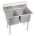 Freestanding, Two-Bowl Kitchen & Bar Sinks Without Faucets & Drainboards