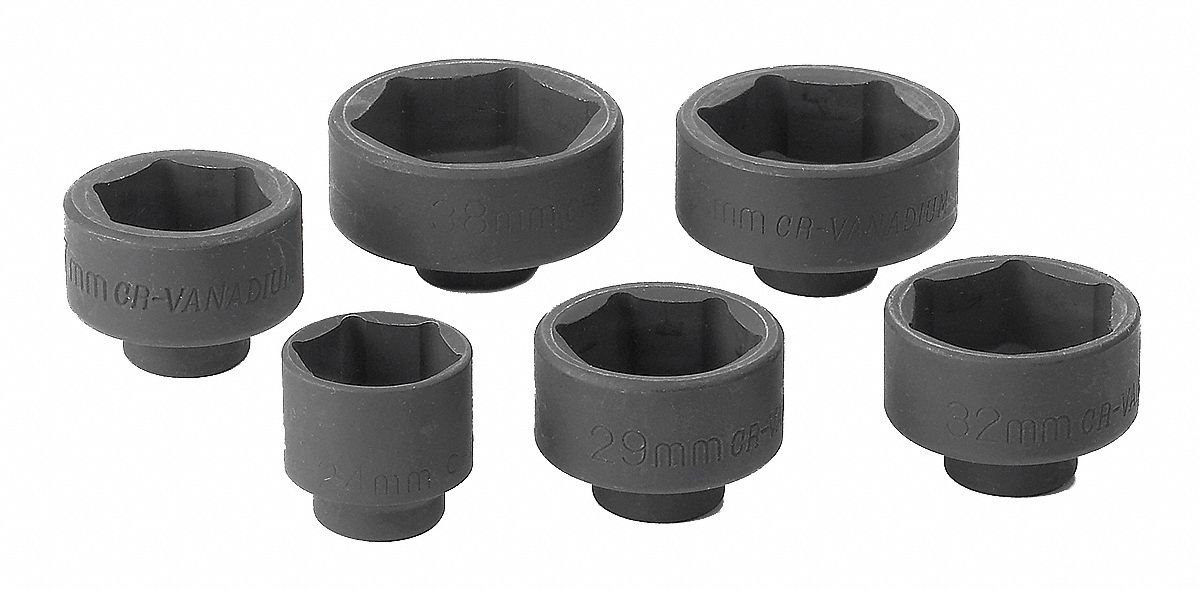 Oil Filter Socket Set 6 Sockets