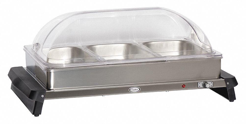 11U497 - Buffet Server w/ Rolltop Lids 3 Pans