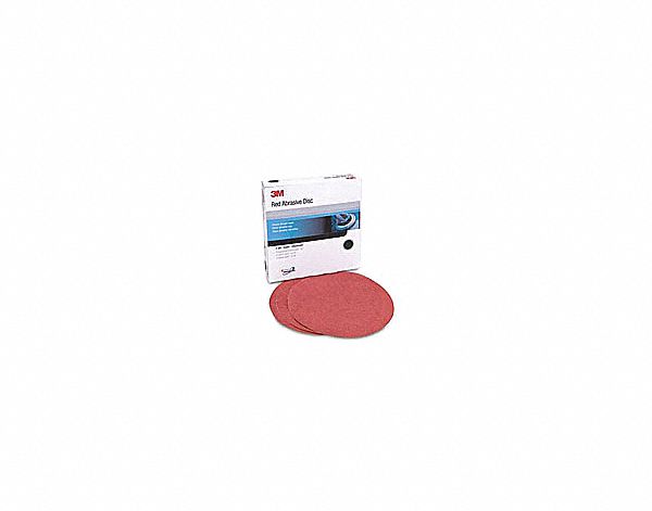 SANDING DISC, SERIES 316U HOOKIT, NON-VAC, HOOK ATTACH, D-WEIGHT, COATED ABR, 100 GRIT, RED, 8N