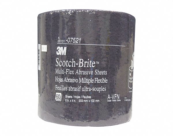 SURFACE CONDITIONING ROLL, 8 IN W X 20 FT L, SILICON CARBIDE, ULTRA FINE, GRAY, 4 PK