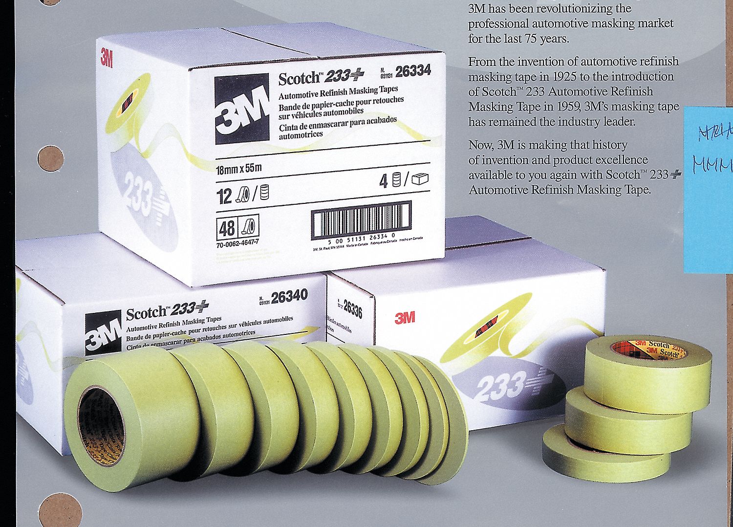 MASKING TAPE, AUTOMOTIVE, MULTISTAGE, CONFORMABLE, GREEN, 55 M X 18 MM, PAPER