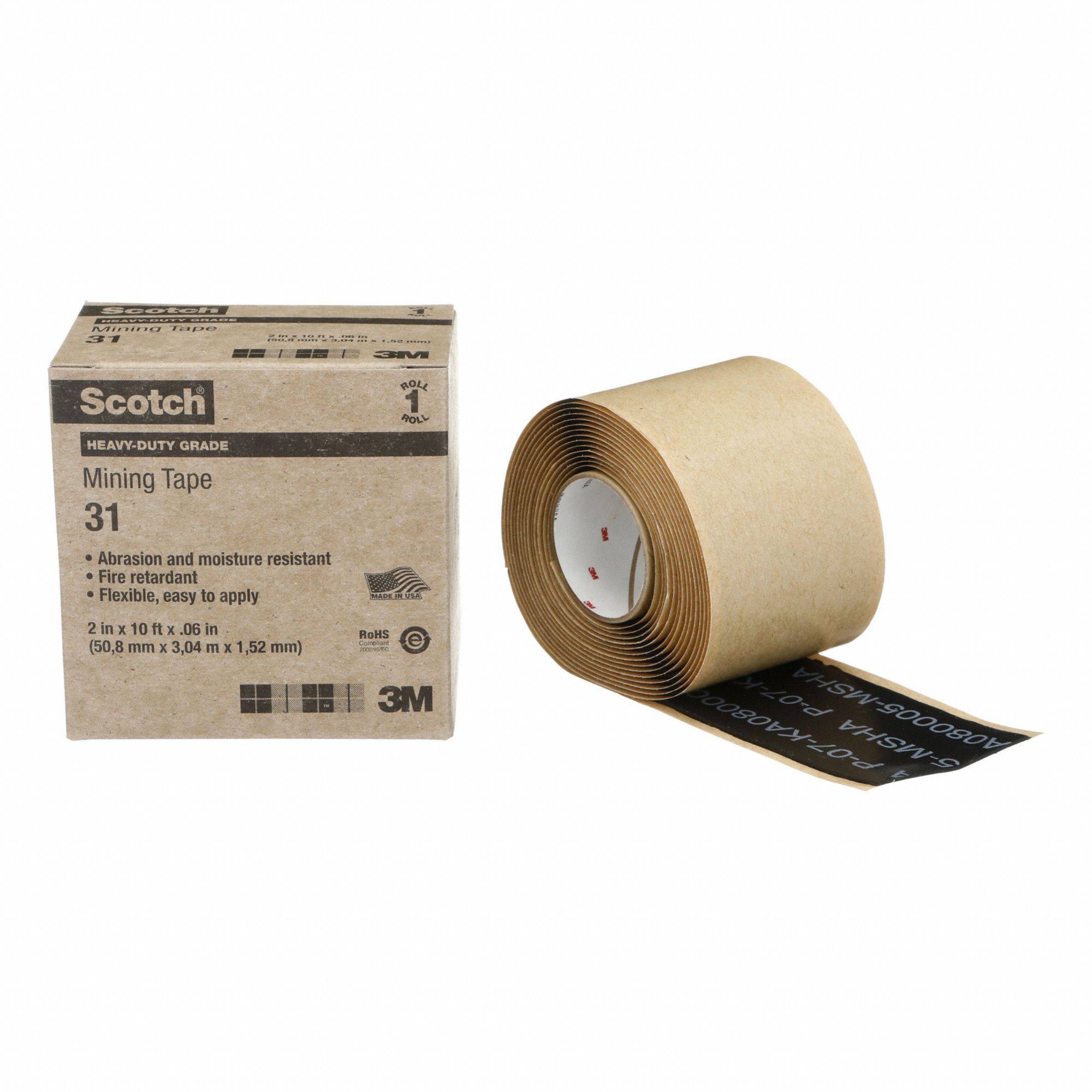 SCOTCH TAPE, HEAVY-DUTY, TOUGH, ABRASION RESIST BACK, 10 FT X 2 IN